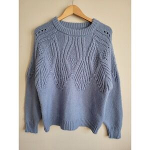 Penmans Womens XL Blue Chunky Knit Textured‎ Pullover Sweater